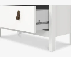 Clearance Daells Bolighus Vitrine Madrid hvid med 3 skuffer