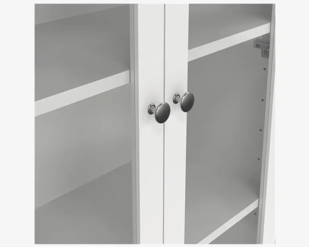 Clearance Daells Bolighus Vitrine Madrid hvid med 3 skuffer