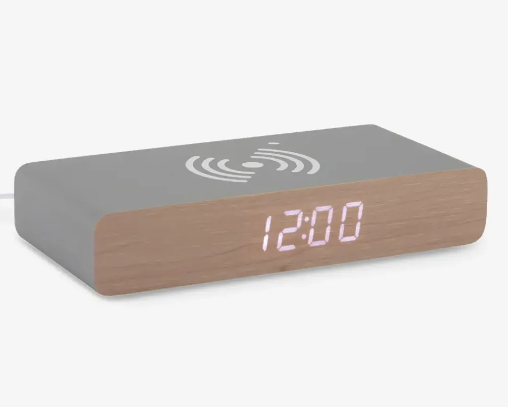 Discount Daells Bolighus Vækkeur med trådløs oplader Grå