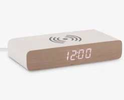 Hot Daells Bolighus Vækkeur med trådløs oplader Hvid